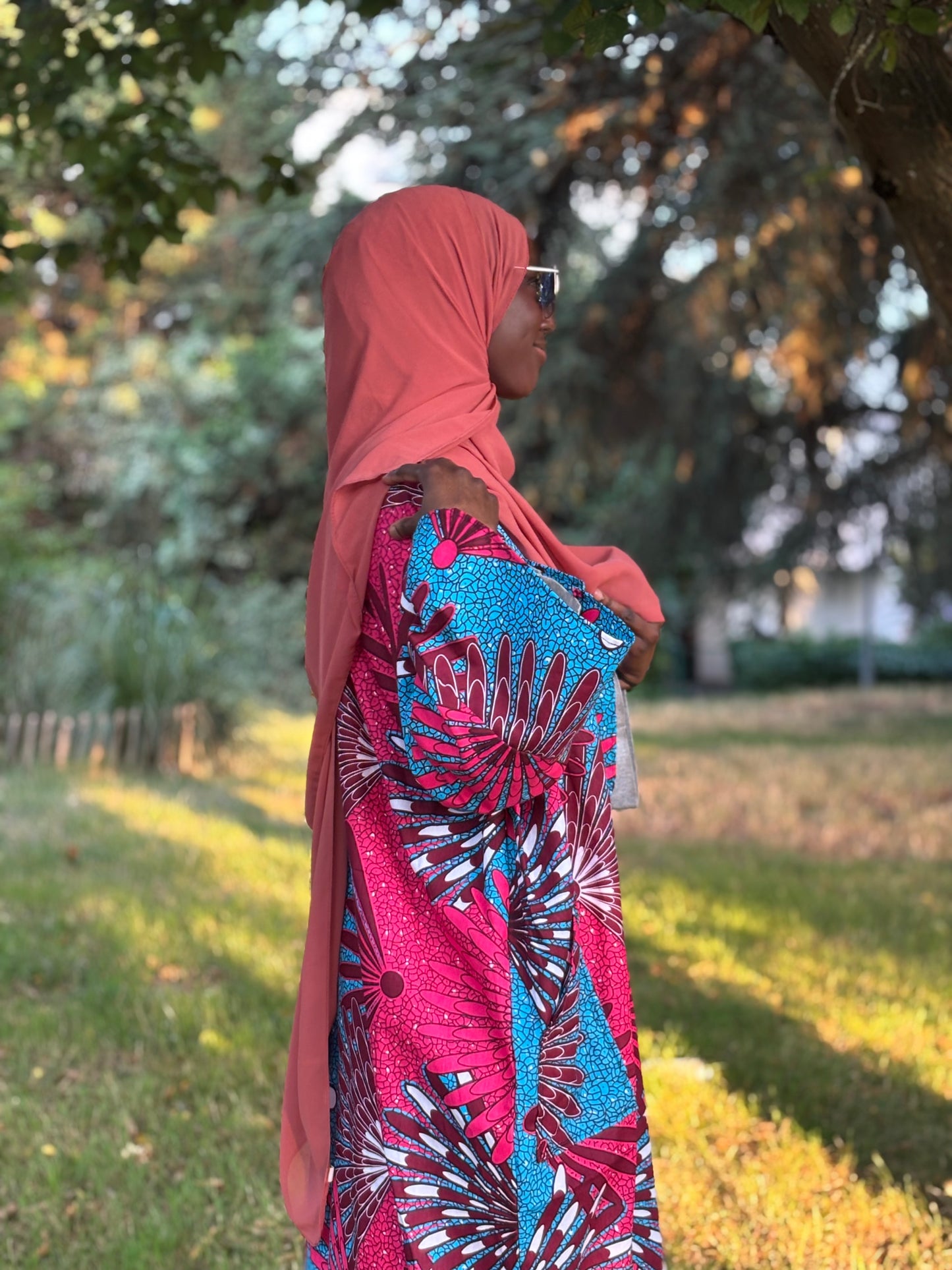 Robe rose bleue