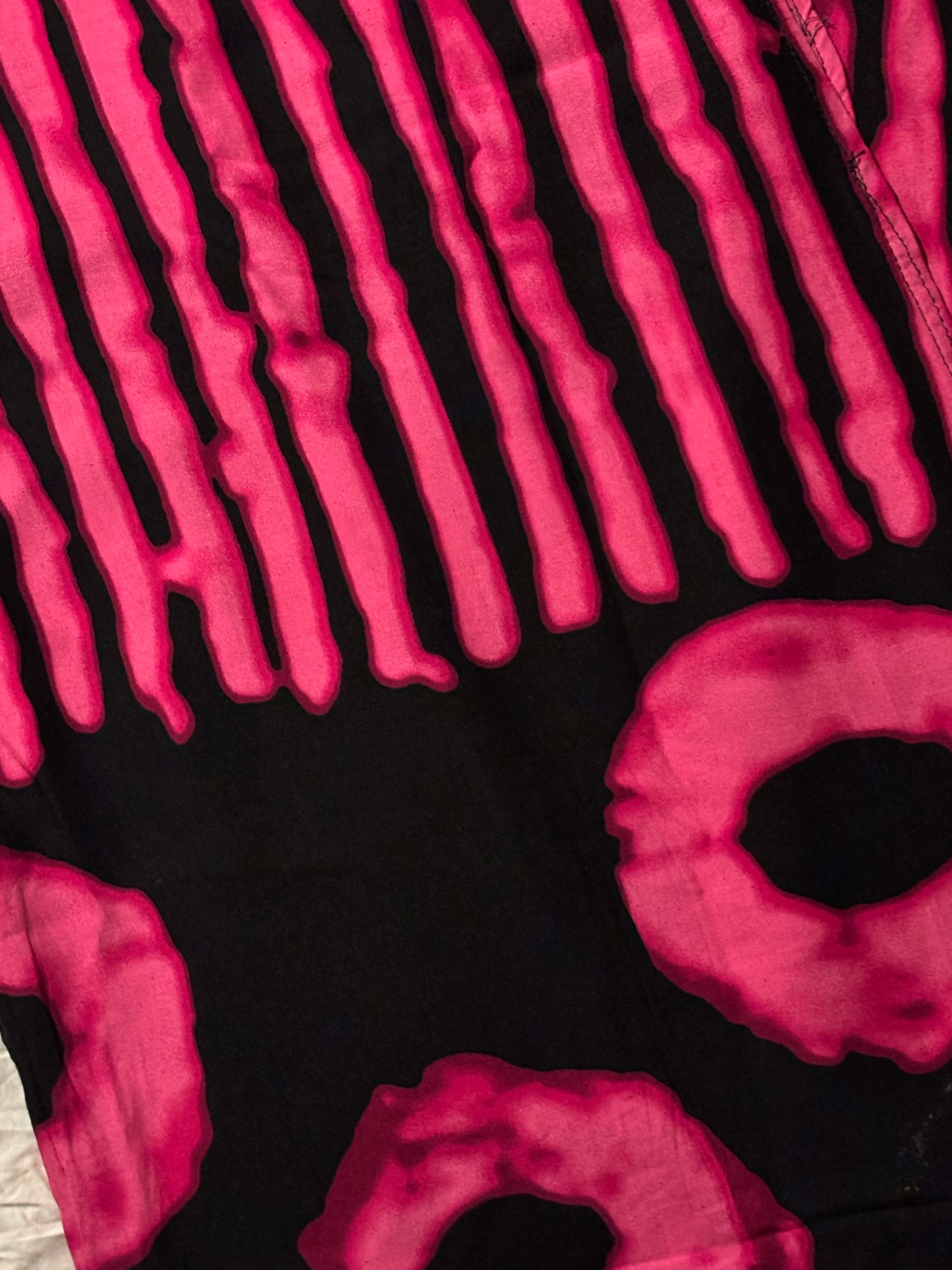 Robe de maison rose et noir