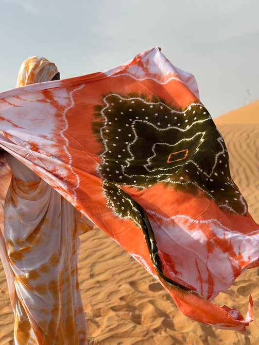 Melhfa nouadhibou orange vert