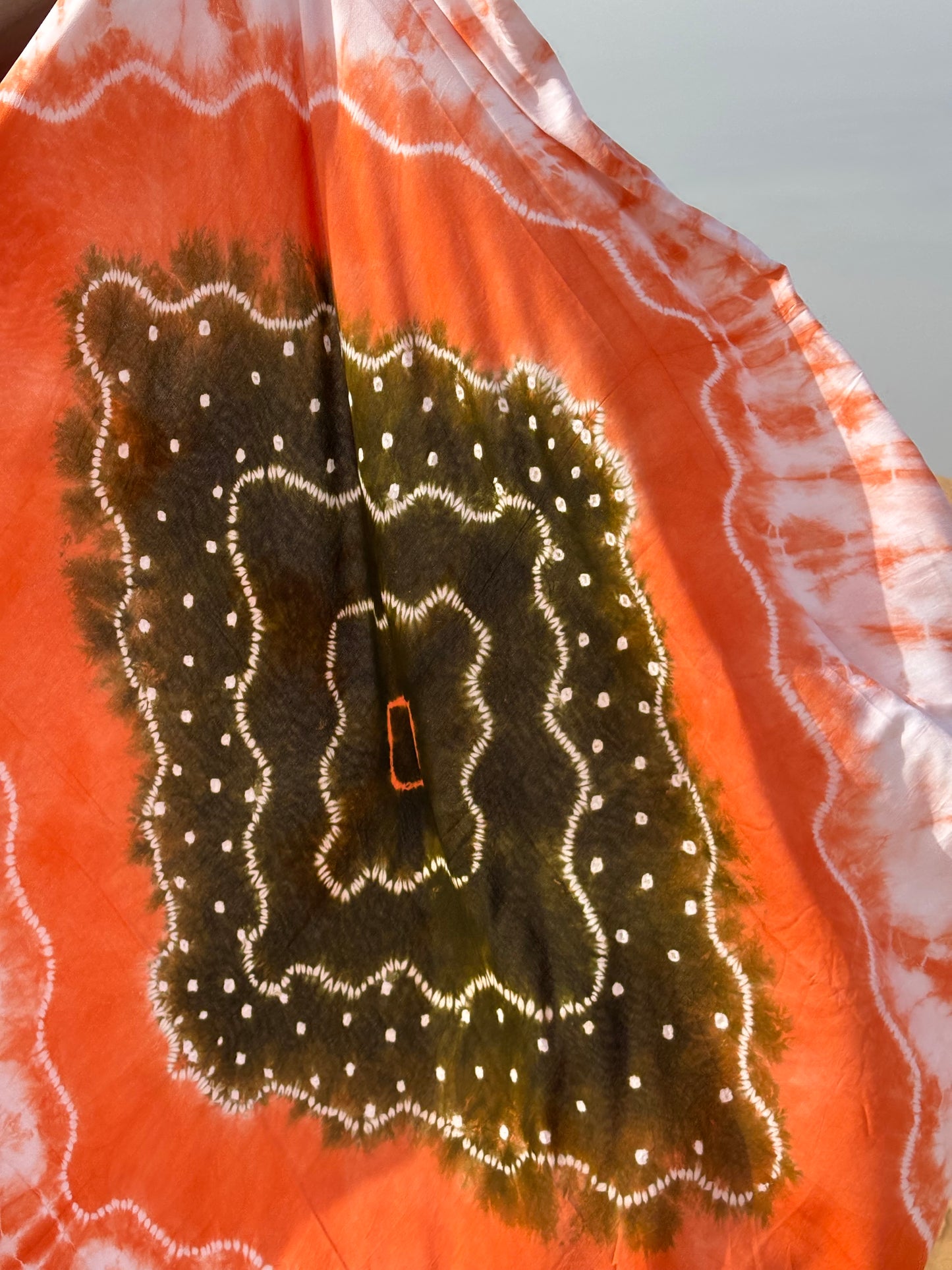 Melhfa nouadhibou orange vert