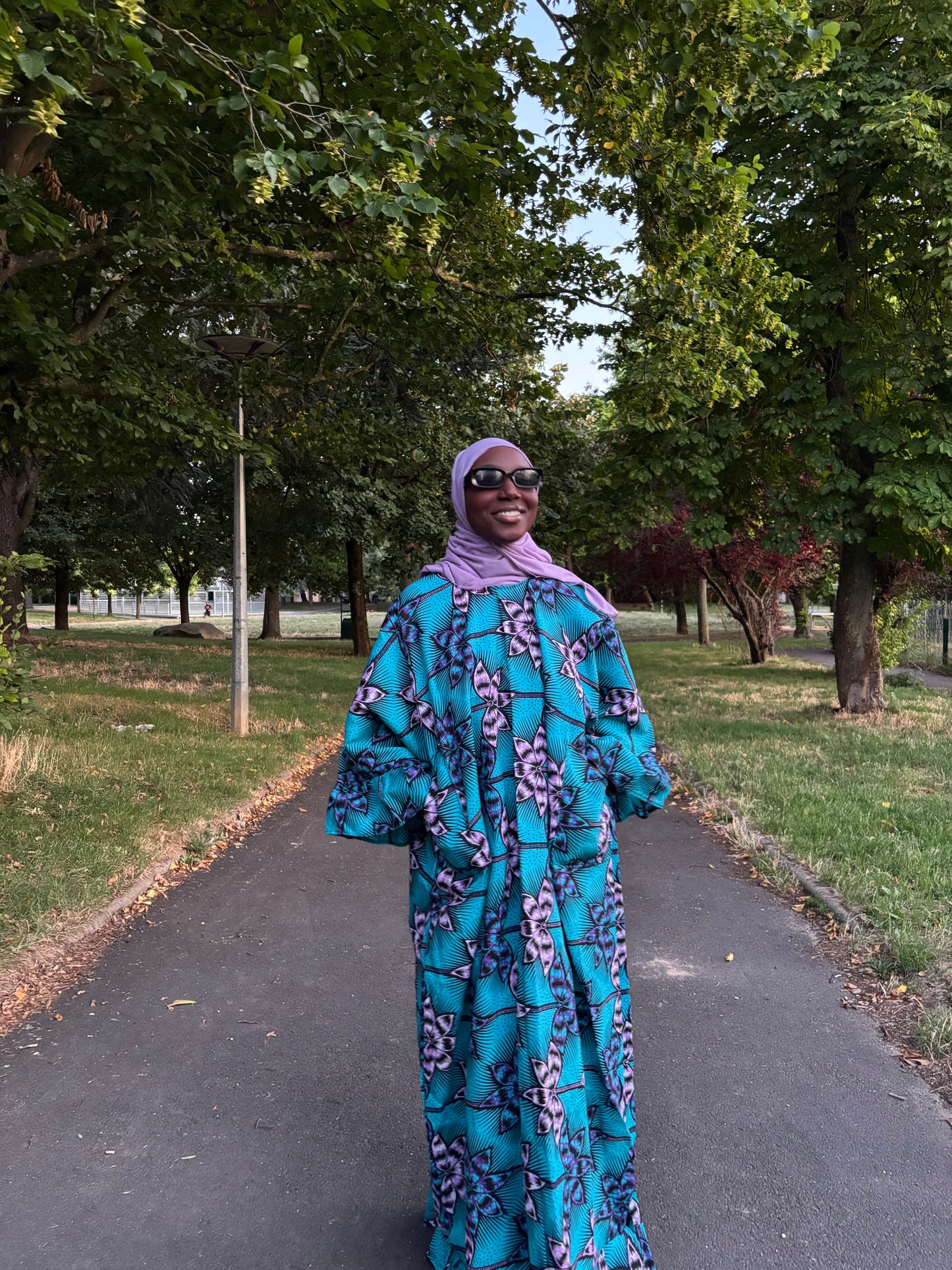 Robe bleu lila
