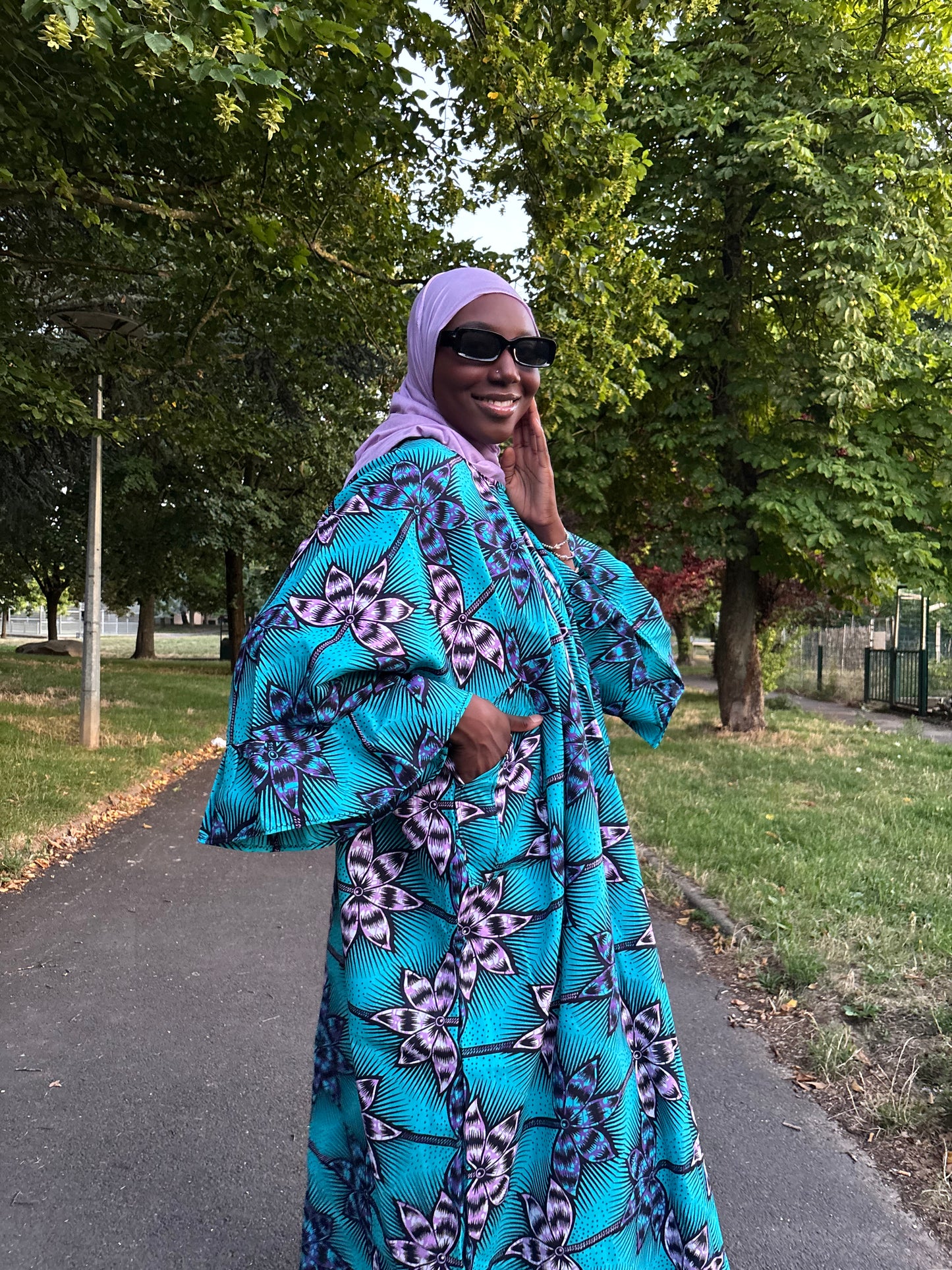 Robe bleu lila