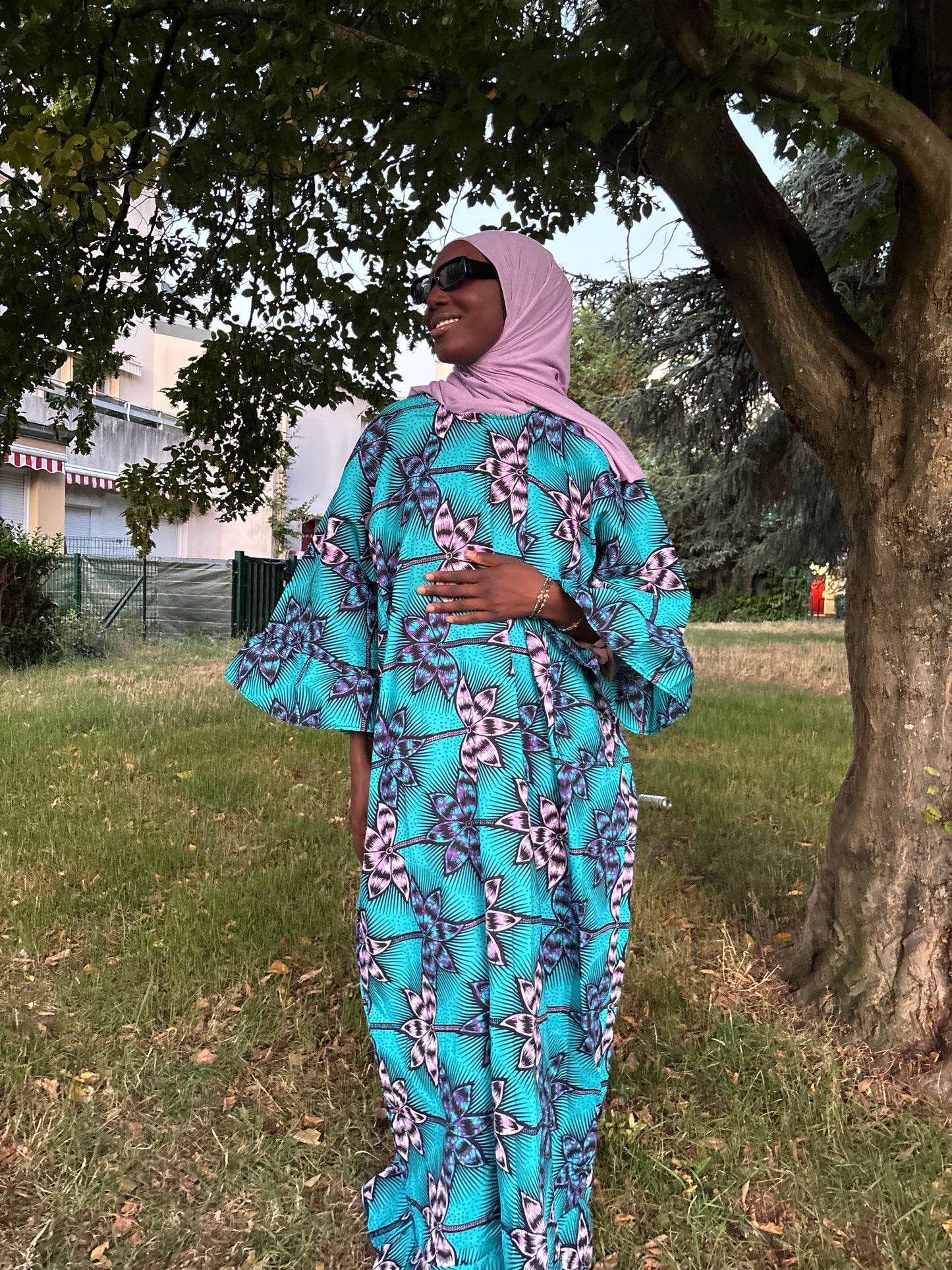 Robe bleu lila